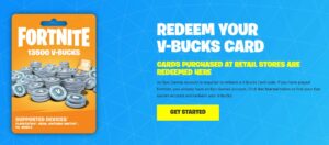 free-to-redeem code for Fortnite
